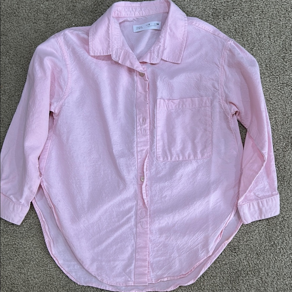 Zara Kids Pink Button-Up Shirt